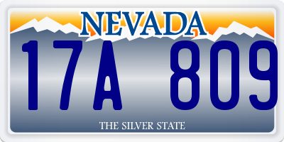 NV license plate 17A809