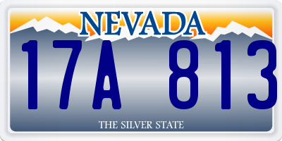 NV license plate 17A813