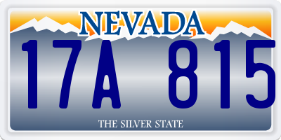 NV license plate 17A815