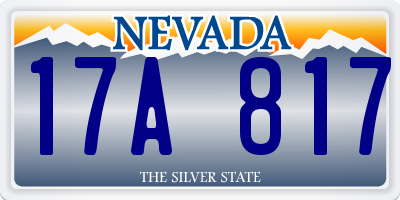 NV license plate 17A817