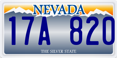 NV license plate 17A820
