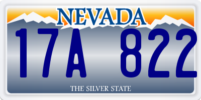 NV license plate 17A822