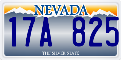 NV license plate 17A825