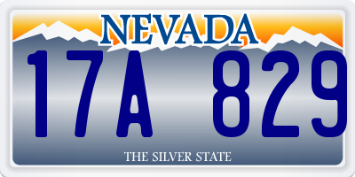 NV license plate 17A829