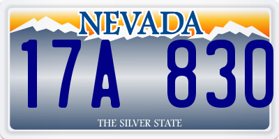 NV license plate 17A830