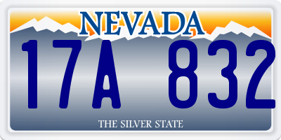 NV license plate 17A832