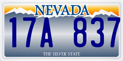 NV license plate 17A837
