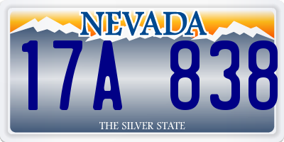 NV license plate 17A838