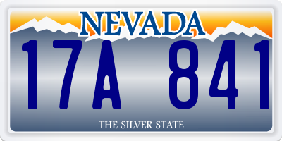 NV license plate 17A841