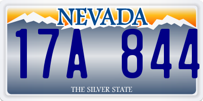 NV license plate 17A844
