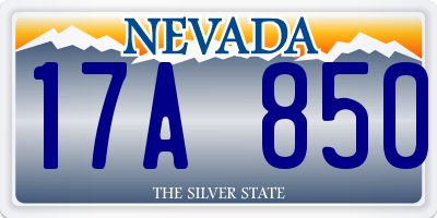 NV license plate 17A850