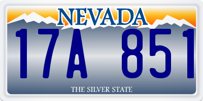 NV license plate 17A851