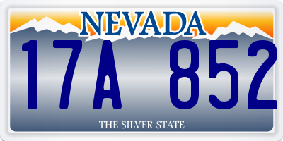NV license plate 17A852