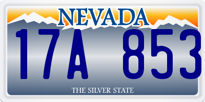 NV license plate 17A853