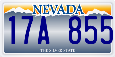 NV license plate 17A855