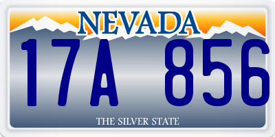 NV license plate 17A856