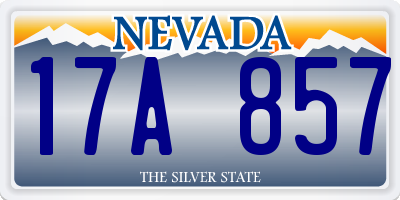 NV license plate 17A857