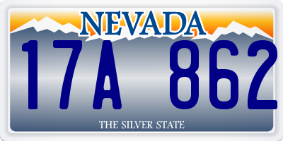 NV license plate 17A862