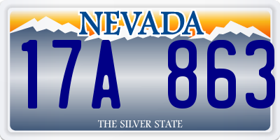 NV license plate 17A863