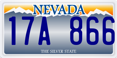 NV license plate 17A866