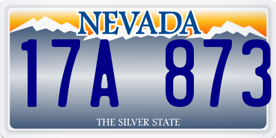 NV license plate 17A873