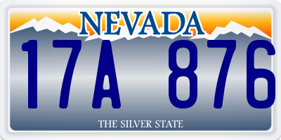 NV license plate 17A876