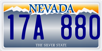 NV license plate 17A880