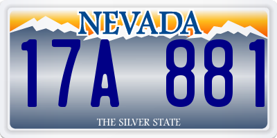 NV license plate 17A881