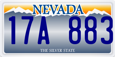 NV license plate 17A883