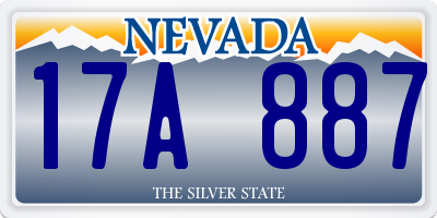 NV license plate 17A887