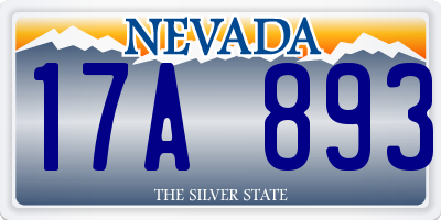 NV license plate 17A893