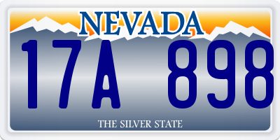 NV license plate 17A898