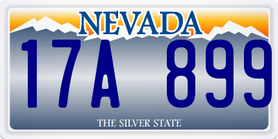 NV license plate 17A899