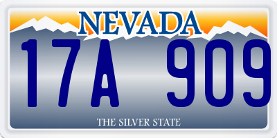 NV license plate 17A909