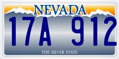 NV license plate 17A912