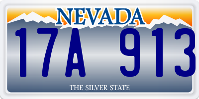 NV license plate 17A913