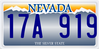 NV license plate 17A919