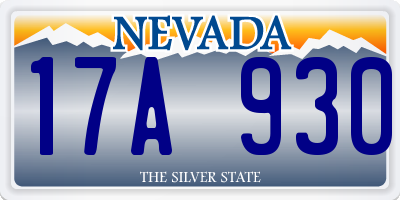 NV license plate 17A930