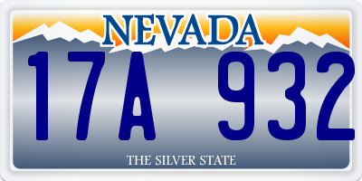 NV license plate 17A932