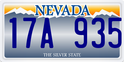 NV license plate 17A935