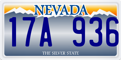 NV license plate 17A936