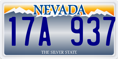 NV license plate 17A937
