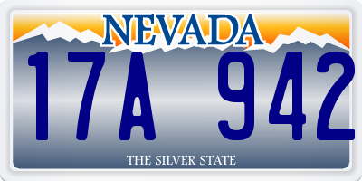 NV license plate 17A942