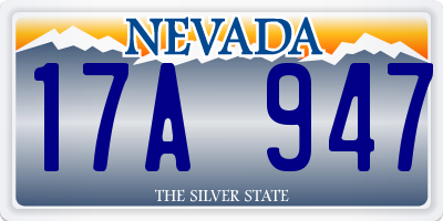 NV license plate 17A947