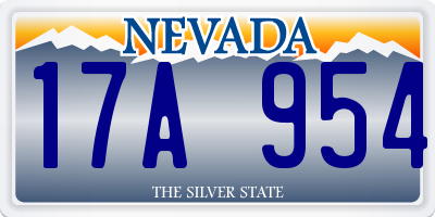 NV license plate 17A954