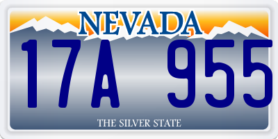NV license plate 17A955