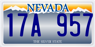NV license plate 17A957