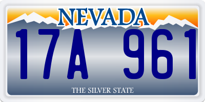 NV license plate 17A961