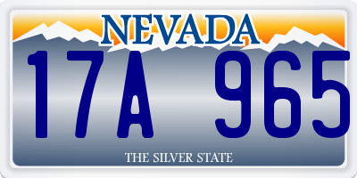 NV license plate 17A965