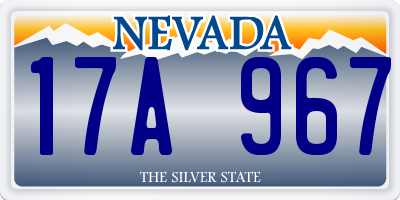 NV license plate 17A967